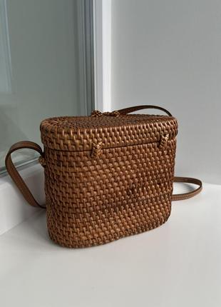 Плетена бамбукова сумка mango