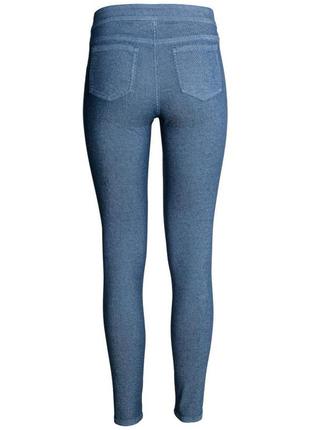Новые джинсы, джеггинсы, скинни, цвет светлый  деним ,от h&m, р.м2 фото