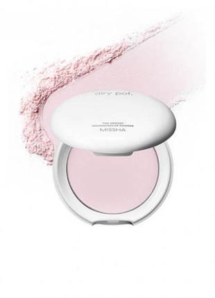 Пудра компактна airy pot pressed powder pink missha