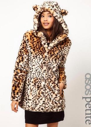 Леопардова шубка з вушками asos #розвантажуюсь