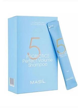 Шампунь для об'єму волосся masil 5 probiotics perfect volume shampoo 8 ml