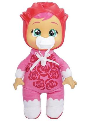 Cry babies - tiny cuddles happy flower rose 9" baby doll with rose flower themed pajamas - ages 18+ months край бейбі пупсики