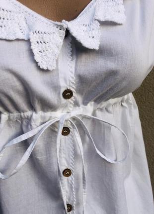 Белая блуза,рубашка с вышивкой,кружево,хлопок,8 фото
