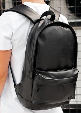 Рюкзак south classic black, повсякденний рюкзак з еко шкіри1 фото