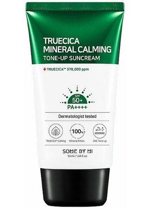 Солнцезащитный крем spf 50+/pa++++ some by mi truecica mineral 100 calming suncream spf