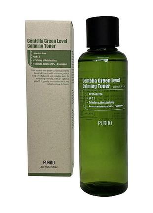 Purito заспокійливий тонер з центеллой centella green level calming toner1 фото