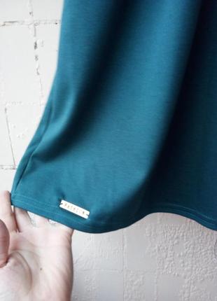 Новое изумруднле бутылочное зеленое бирюзовое платье стрейч принт от mizz6 фото