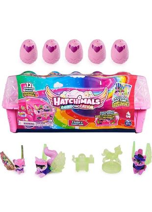 Игровой набор hatchimals rainbow cation семья шерстян