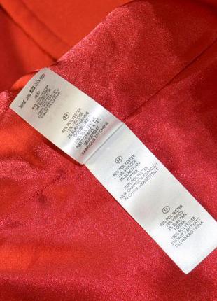 Брендовое красное демисезонное пальто полупальто с карманами south вискоза этикетка6 фото