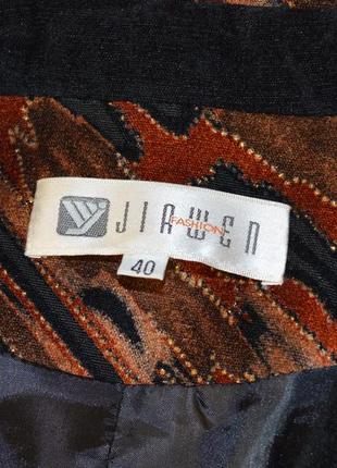 Брендовый пиджак жакет с карманами jiawen fashion люрекс6 фото