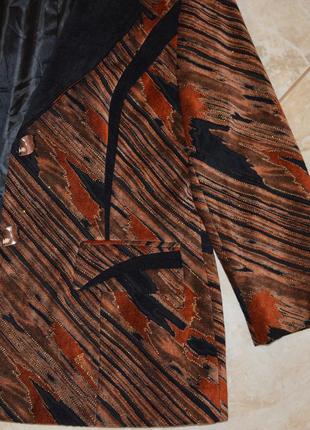 Брендовый пиджак жакет с карманами jiawen fashion люрекс4 фото