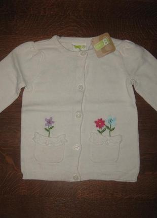 Кофта crazy8 сша flower embroidered pocket возраст 2 года в наличии2 фото