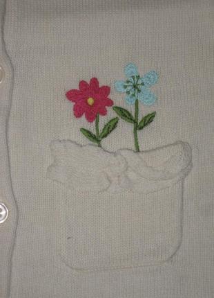 Кофта crazy8 сша flower embroidered pocket возраст 2 года в наличии6 фото