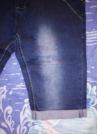 Темно синие джинсовые шорты4 фото