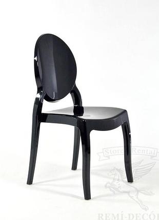 Cтул кухонный remy-decor черный victoria ghost из поликарбоната. стул обеденный для ресторана кафе