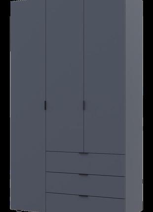 Розпашна шафа для одягу doros гелар графіт 3 дсп 116,2х49,5х203,4 (80737074)
