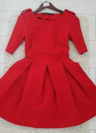 Стильное красное платье zara 2