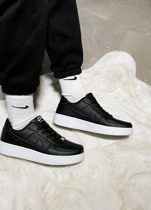 Кеди nike air force 1 black/white1 фото