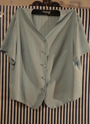 Блуза блузка фисташковая с коротким рукавом (англия) оригинальный цвет1 фото