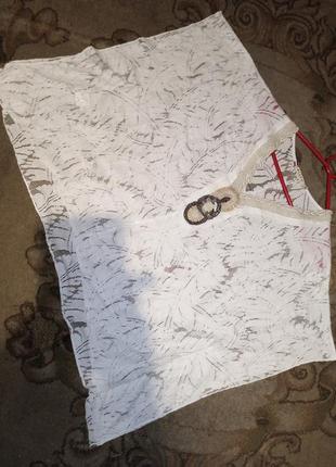 Белоснежная,гипюровая блузка-туника с жемчугом и ракушками,бохо,azara paris,tu8 фото