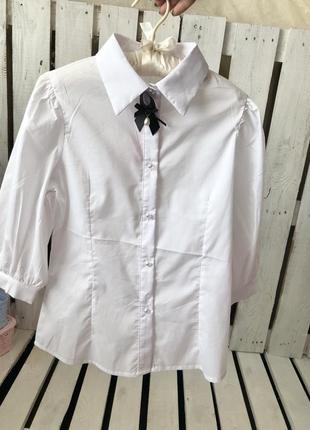Блузон рубашка біла colabear для дівчинки 146