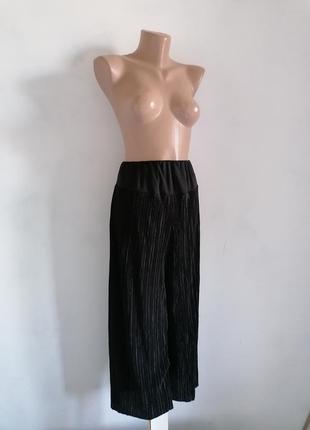 🌹чорні кюлоти🌹базові укорочені брюки🌹