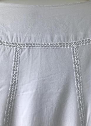 100% хлопок белая юбка на лето натуральная с кружевом винтаж bay2 фото