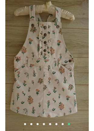 Джинсовый сарафан в цветочек tu 4-5л