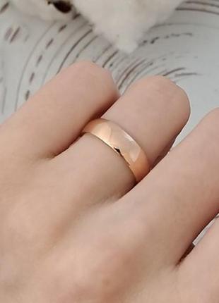 Обручальное кольцо позолоченное из серебра европейка классическое2 фото