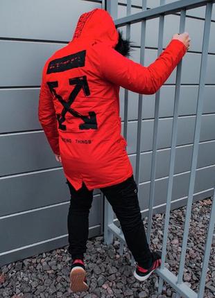 Белая парка off White