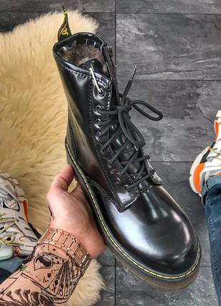 🏵️dr martens jadon black🏵️женские зимние кожаные ботинки/сапоги мартинс зимові жіночі мех1 фото