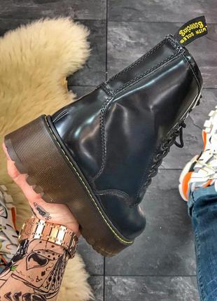 🏵️dr martens jadon black🏵️женские зимние кожаные ботинки/сапоги мартинс зимові жіночі мех5 фото