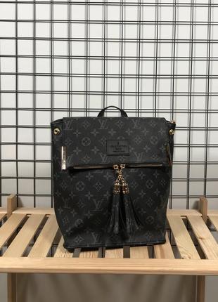 Женский новый кожаный рюкзак louis vuitton монограмный