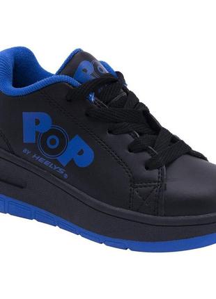 Роликові кросівки heelys pop wave (з кнопкою) hes10292 (черный, 30)3 фото