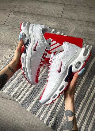 Кроссовки nike air max plus tn red white bloodshots