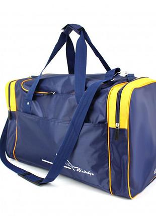 Сумка спортивна дорожня wallaby 430 синя/жовта