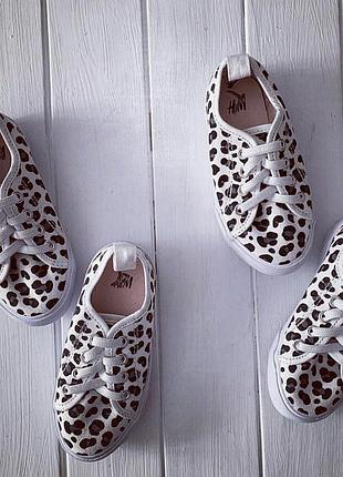 Кеды леопардовые белые h&m