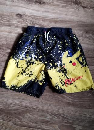 Шикарные шорты pakemon pikachu 10-11 years 140-146 cm2 фото