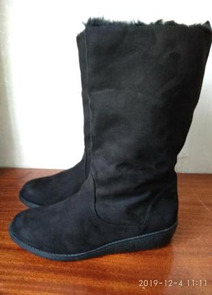 39р.(24,5 см) нові зимові чоботи, чобітки, хутро h&m
