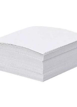 Блок паперу для нотаток 85х85мм 300 арк., клеєний білий mizar (кд-008-мв)
