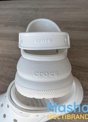 Кроксы женские краш белые на платформе, crocs crush clog5 фото