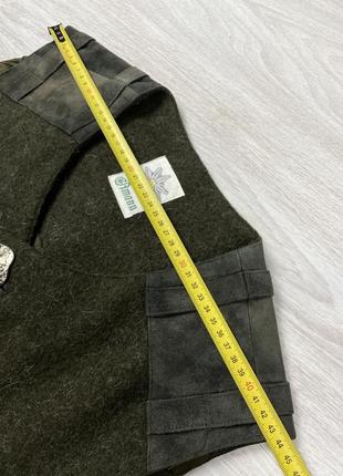 Крутая мужская винтажная жилетка из шерсти amann швейцария баварская безрукавка жилет8 фото