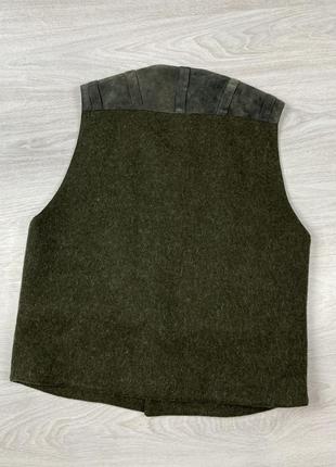 Крутая мужская винтажная жилетка из шерсти amann швейцария баварская безрукавка жилет6 фото