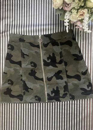 Юбка котоновая юбка юбка хаки юбка милитари