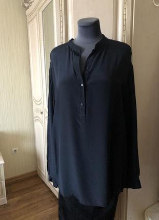 Базова сірчана шовкова блузка блуза сорочка лонгслив, натуральний шовк,шовк, шовк,6 фото