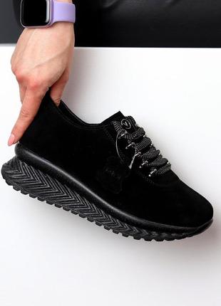 Кросівки крипери чорні натуральна замша5 фото