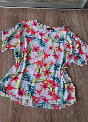 Удобная летняя блуза жатка, вискоза1 фото