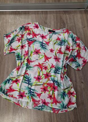 Удобная летняя блуза жатка, вискоза2 фото