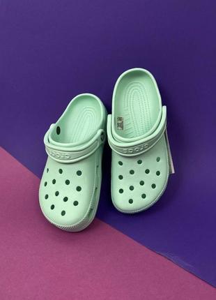 Женские кроксы сабо crocs classic mint