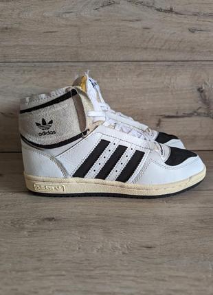 Высокие кожаные кроссовки б/у хай-топы адидас adidas mauve top ten de cloud white 37 р 24 см в ретро стиле